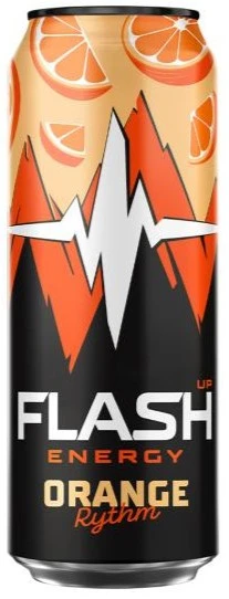 Flash Up Energy Orange Rhythm (ФЛЭШ Ап Энергия Апельсиновый Ритм), банка 0,45л