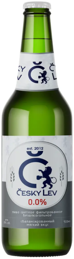 Лев Светлый безалкогольное, бутылка 0,5л