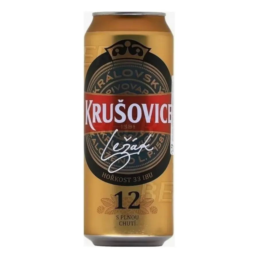 Krusovice Lezak 12 (Крушовице Лежак 12), банка 0,5л
