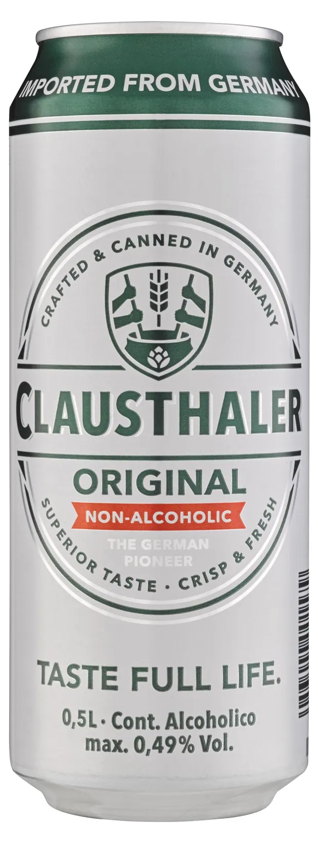Clausthaler Original , банка 0,5л