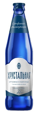 Вода газированная Хрустальная, бутылка 0.45л 