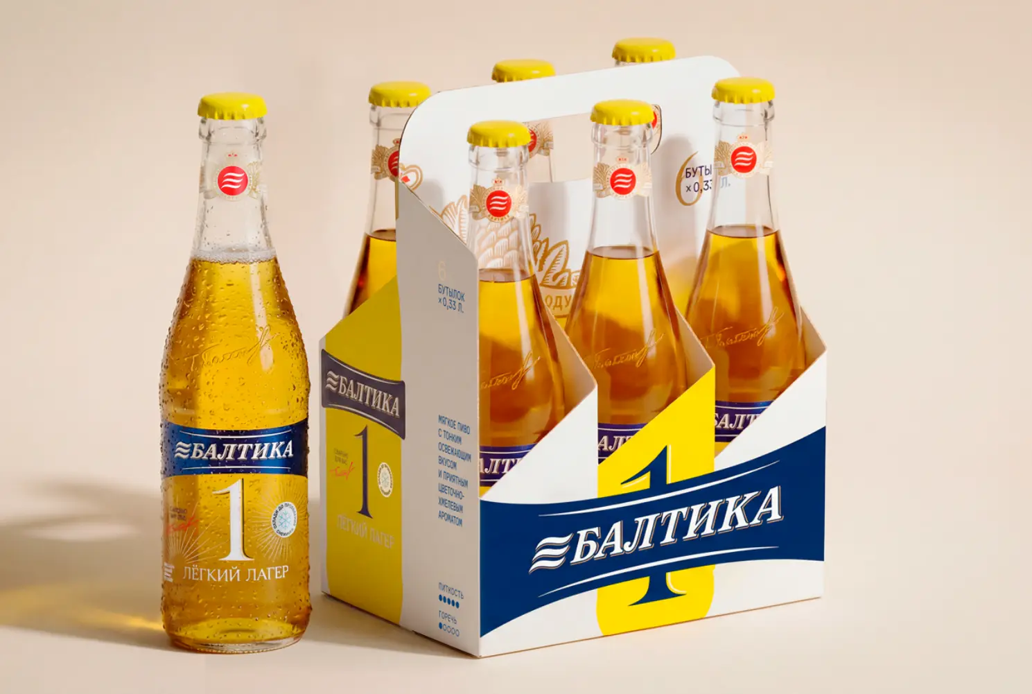 Балтика №1, бутылка 0,33л