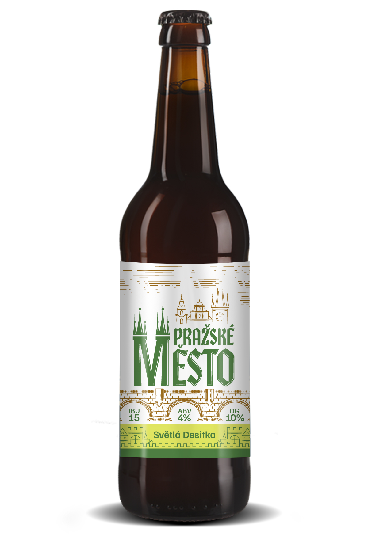 Пражске Место Светла деситка бутылка 0,45л